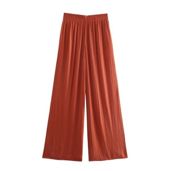 ensemble pantalon terracotta femme crop top perlé