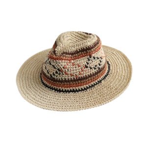 chapeau crochet coloré