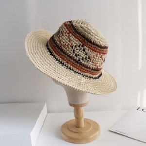 Chapeau crochet coloré