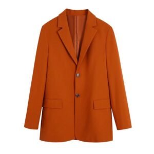 veste terracotta femme, veste tailleur terracotta