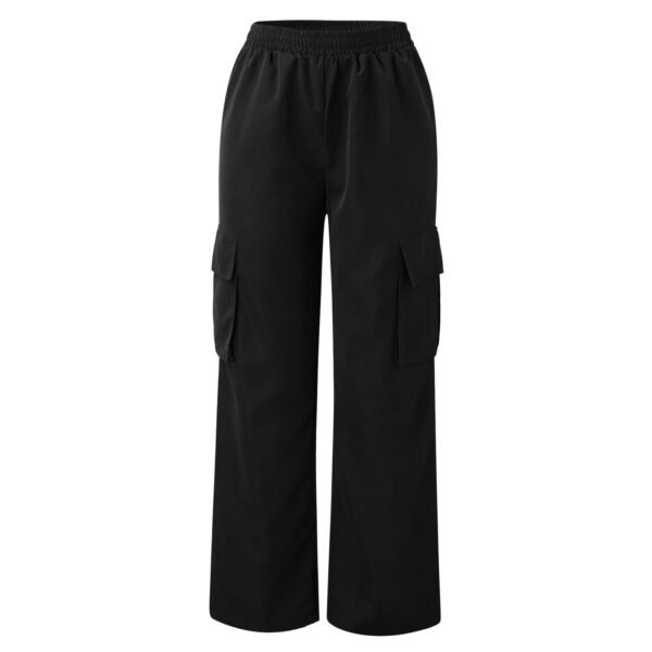 Pantalon kaki cargo femme - Taille Haute et Jambe Droite pour un Style Aventurière - Image 6