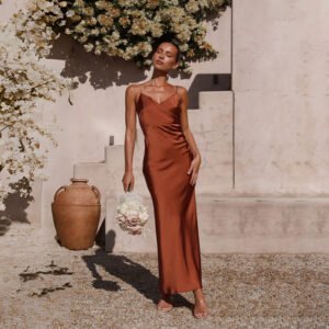 Robe mariage terracotta / Robe céremonie terracotta